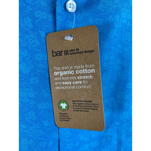 Bar III Vibrant Blue Dress Shirt - Picture 7 of 10